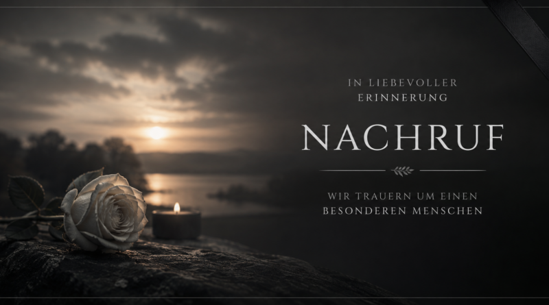 Nachruf für Fritz Strüber